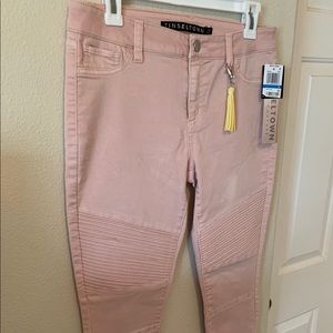 Tinseltown Denim Couture Moto Jeans - Pink size 9
